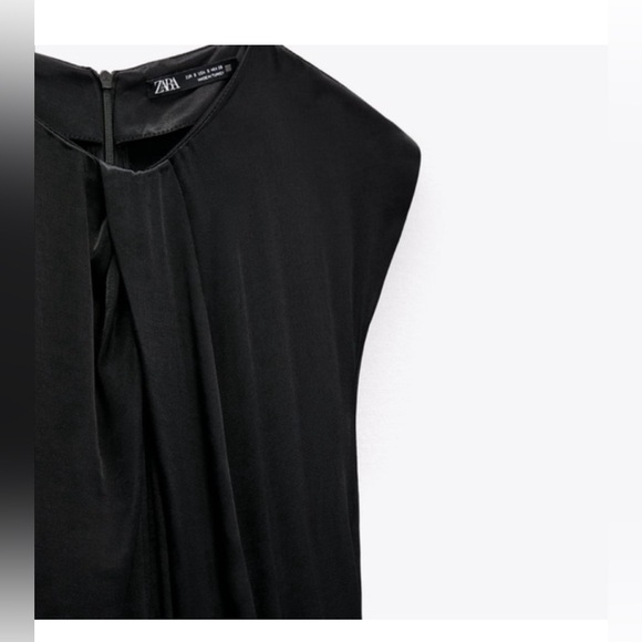 Zara Long Satin Effect Jumpsuit With Belt.. New With Tags. - Picture 6 of 7